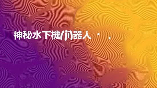 神秘水下機(jī)器人，解密沉淀池的黑暗奧秘！